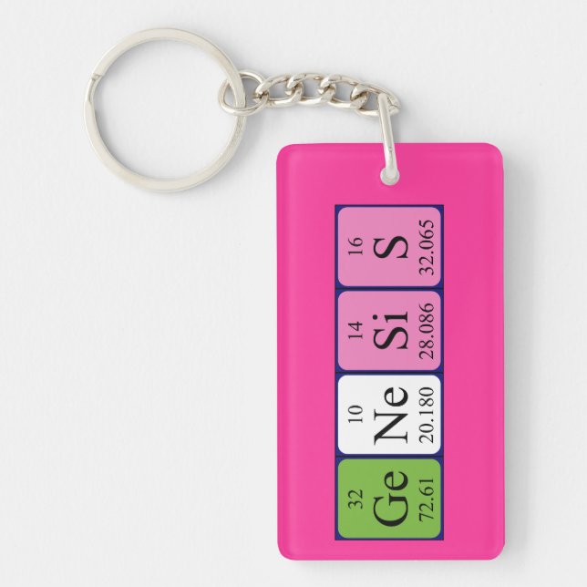 Genesis periodic table name keyring (Front)