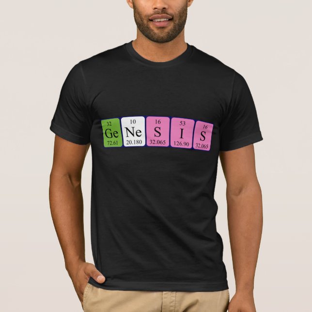 Genesis periodic table name shirt (Front)