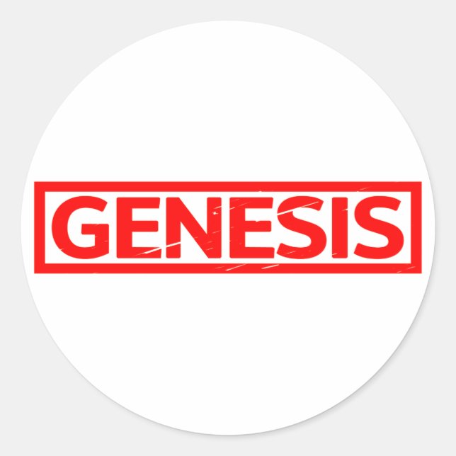 Genesis Stamp Classic Round Sticker (Front)