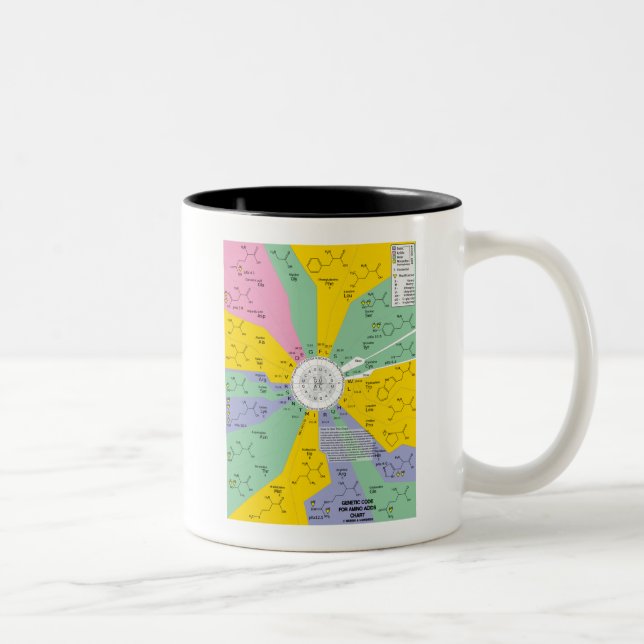 Genetic Code For Amino Acids (Chart Wheel) Two-Tone Coffee Mug (Right)