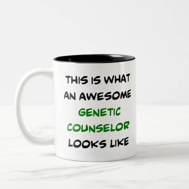 genetic counsellor, awesome Two-Tone coffee mug (Left)