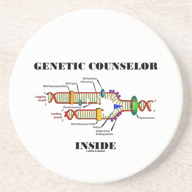 Genetic Counsellor Inside (DNA Replication) Coaster (Front)
