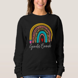 Genetic Counsellor Leopard Rainbow Healthcare Doct Sweatshirt