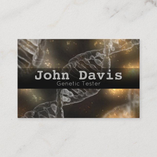 Genetic Tester business card (Front)