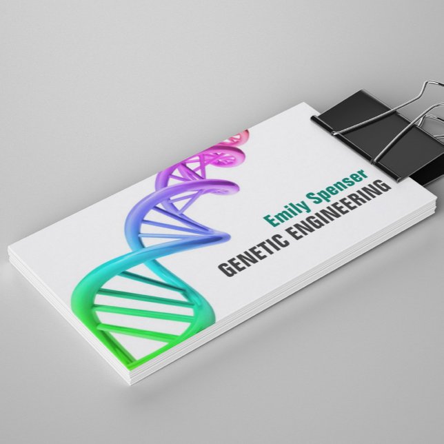 Genetic Testing - Gene Research Bold Text Business Card (Perfect for business)