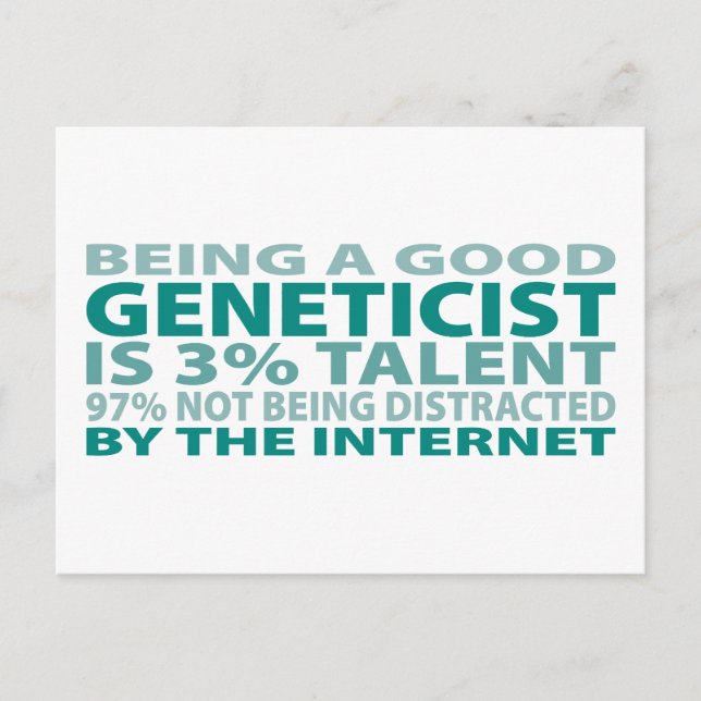 Geneticist 3% Talent Postcard (Front)