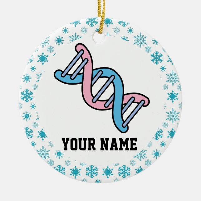 Geneticist Genetics Counsellor DNA Ceramic Ornament (Front)