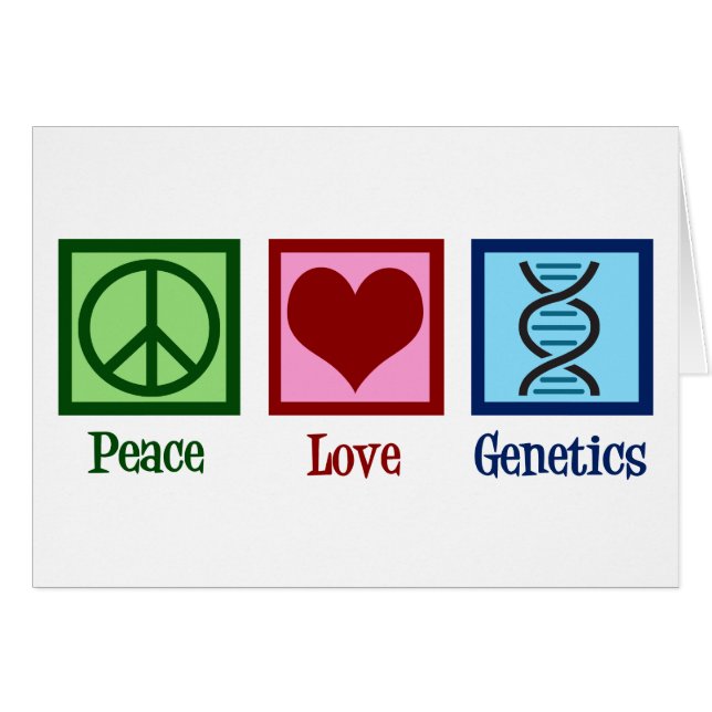 Geneticist Peace Love Genetics Company Card (Front Horizontal)