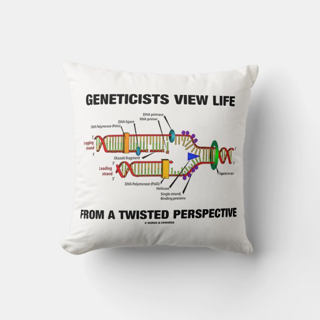 Geneticists View Life From A Twisted Perspective Cushion (Front)
