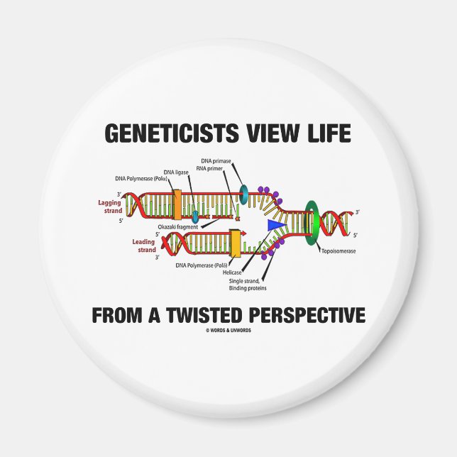 Geneticists View Life From A Twisted Perspective Magnet (Front)