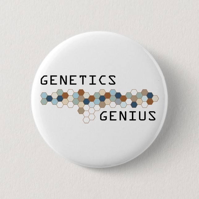 Genetics Genius 6 Cm Round Badge (Front)