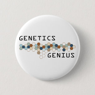 Genetics Genius 6 Cm Round Badge