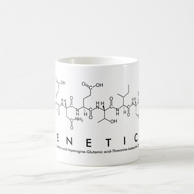 Genetics peptide name mug (Center)