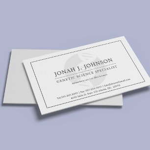 Genetics Specialist Minimal Gene DNA Symbol Business Card