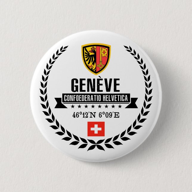 Geneva 6 Cm Round Badge (Front)