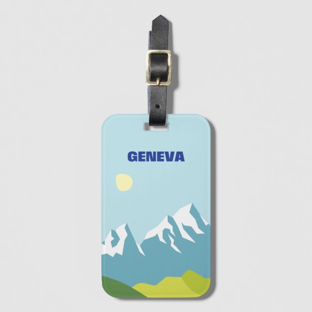 Geneva Acrylic Luggage Tag (Front Vertical)