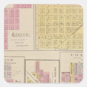 Geneva, Atlanta, Dexter, Grand Summit, Kansas Square Sticker