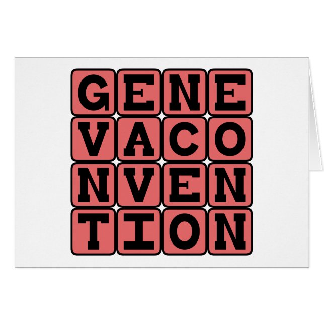 Geneva Convention, Rules of War (Front Horizontal)
