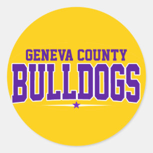 Geneva County High School; Bulldogs Classic Round Sticker