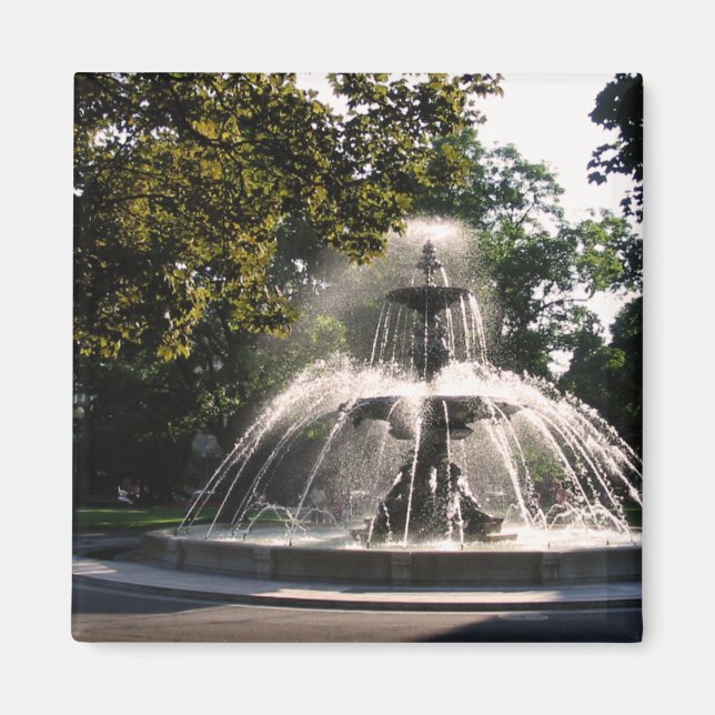 Geneva English Garden Fountain Magnet (Front)