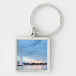 Geneva fountain, Switzerland Key Ring