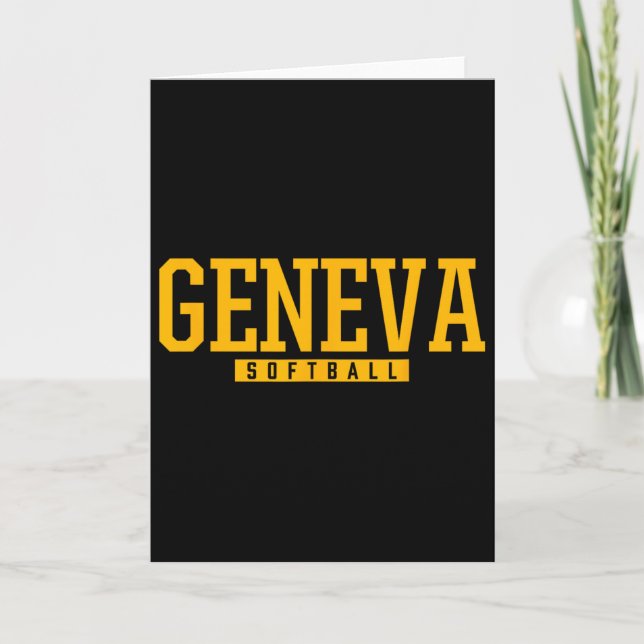 Geneva High School Softll  Card (Front)
