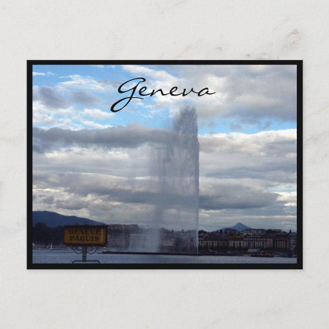 geneva jet d'eau postcard (Front)