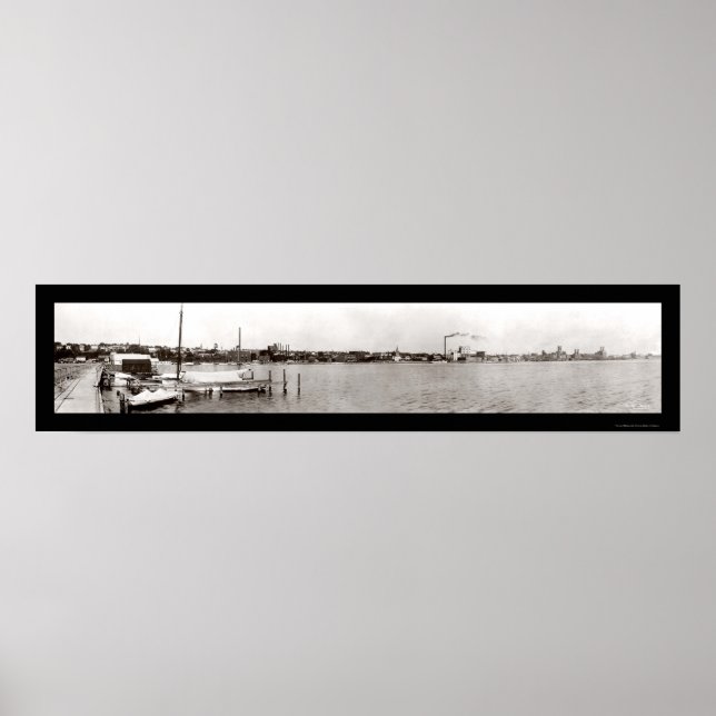 Geneva NY Waterfront Photo 1909 Poster (Front)