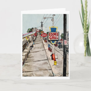 "Geneva- On-The-Lake Street View" Greeting Card