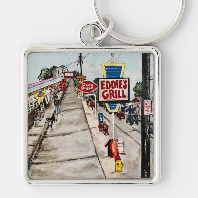 "Geneva- On-The-Lake Street View" Key Chain (Front)