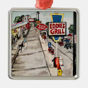 "Geneva-On-The-Lake Street View" Ornament