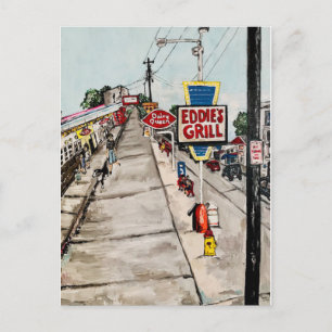 "Geneva- On-The-Lake Street View" Postcard