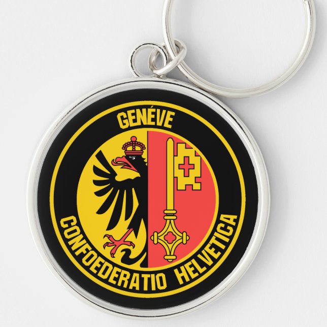 Geneva Round Emblem Key Ring (Front)