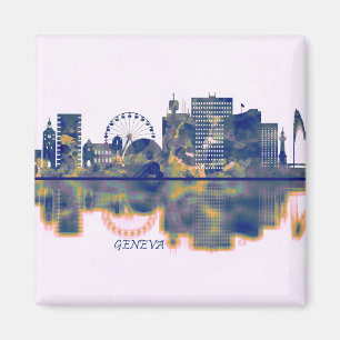 Geneva Skyline Magnet