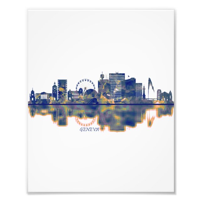 Geneva Skyline Photo Print (Front)