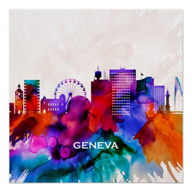 Geneva Skyline Poster (Front)
