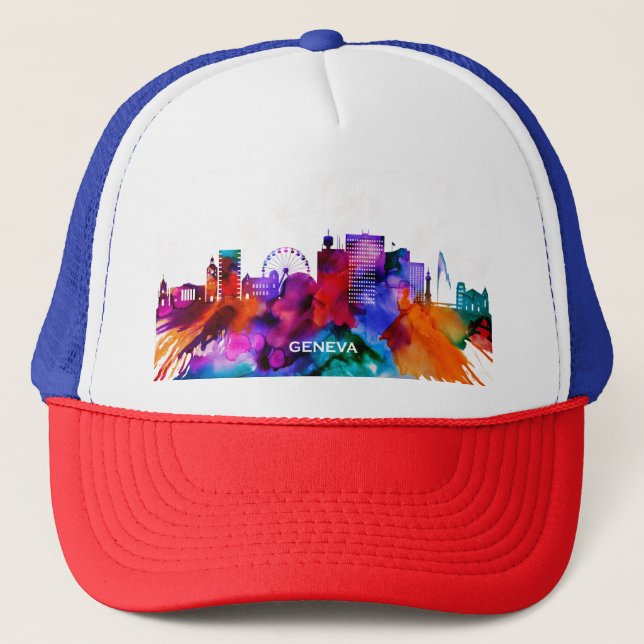 Geneva Skyline Trucker Hat (Front)