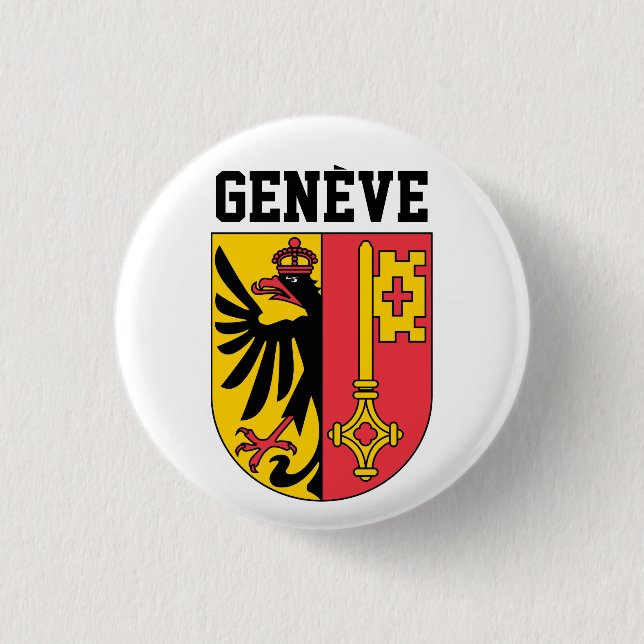 Geneva, Switzerland - coat of arms 3 Cm Round Badge (Front)