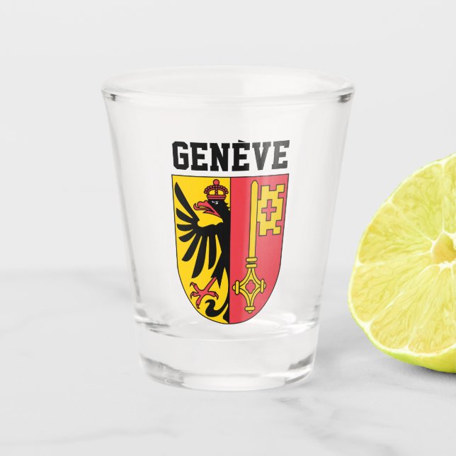 Geneva, Switzerland - coat of arms Shot Glass (Front)