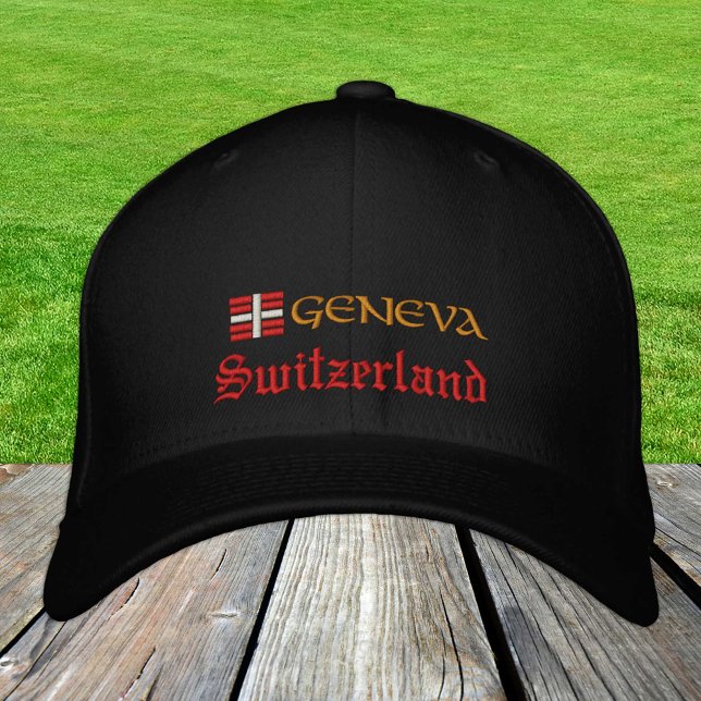 Geneva & Switzerland fashion / Swiss Flag Patriots Embroidered Hat (Creator Uploaded)
