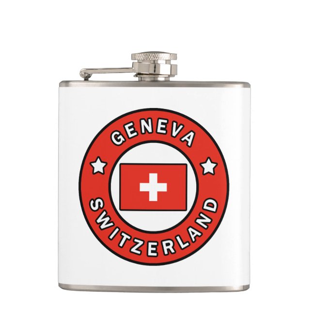 Geneva Switzerland Hip Flask (Front)