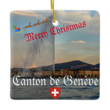 Geneva Switzerland Panoramic Ornament