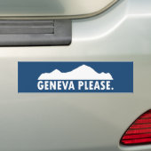 Geneva Switzerland Please Bumper Sticker (On Car)