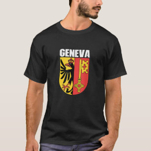 Geneva Switzerland Souvenir Graphic Coat Of Arms O T-Shirt