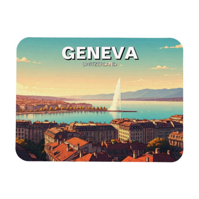 Geneva Switzerland Travel  Magnet (Horizontal)