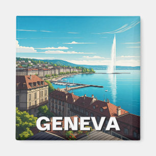 Geneva Switzerland Travel Magnet