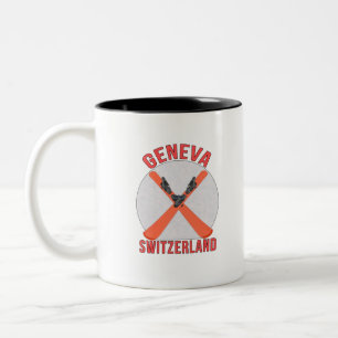 Geneva, Switzerland Two-Tone Coffee Mug