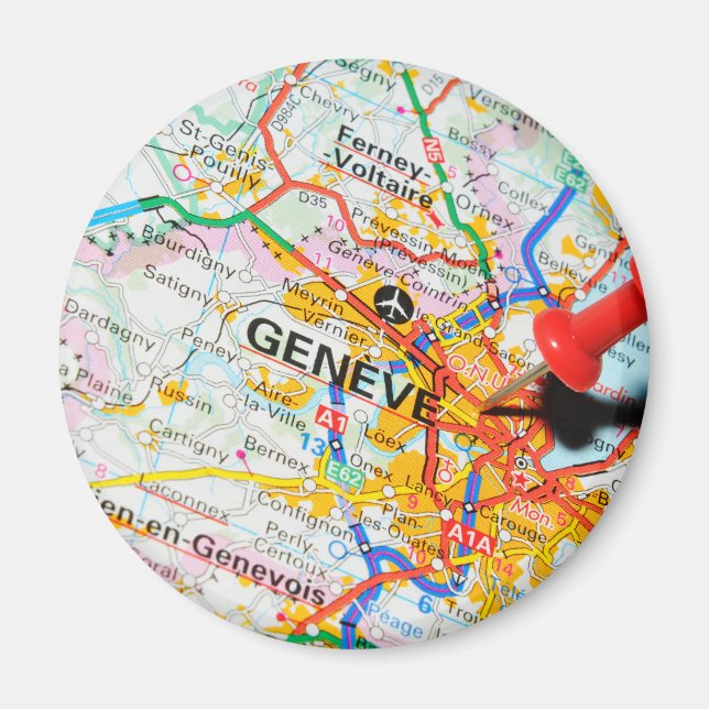 Geneve, Geneva, Switzerland Magnet (Front)