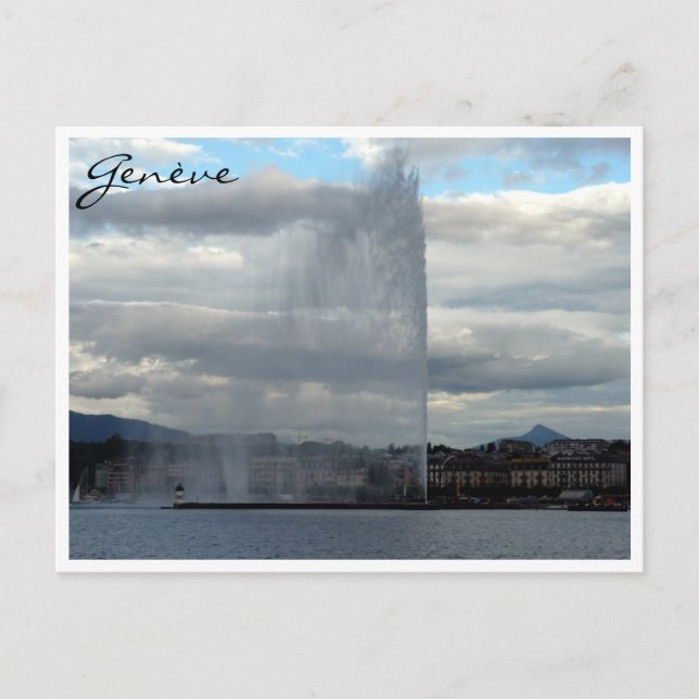genève jet d'eau postcard (Front)