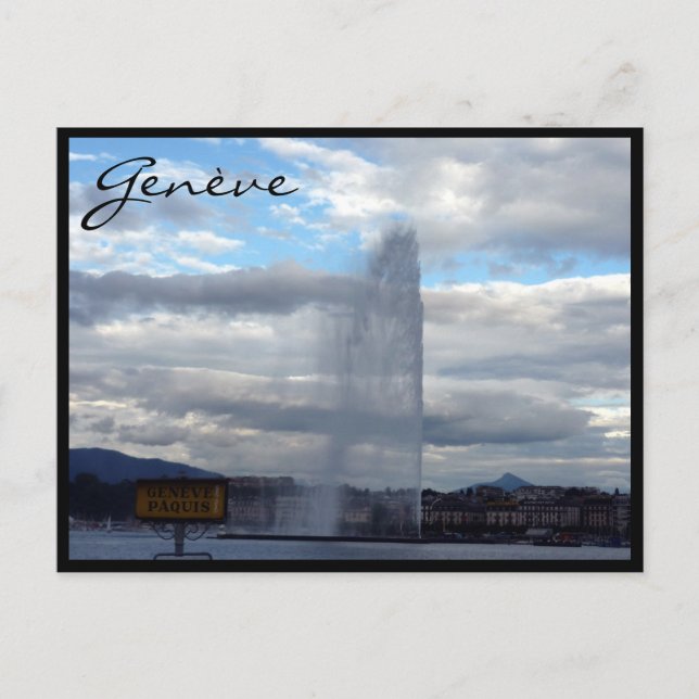 genève jet d'eau postcard (Front)